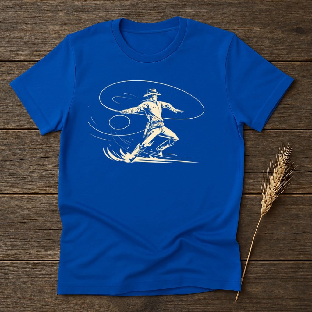 My Designs Physical Item S / Royal Cowboy Roping Lasso Southwestern Style Graphic T-Shirts