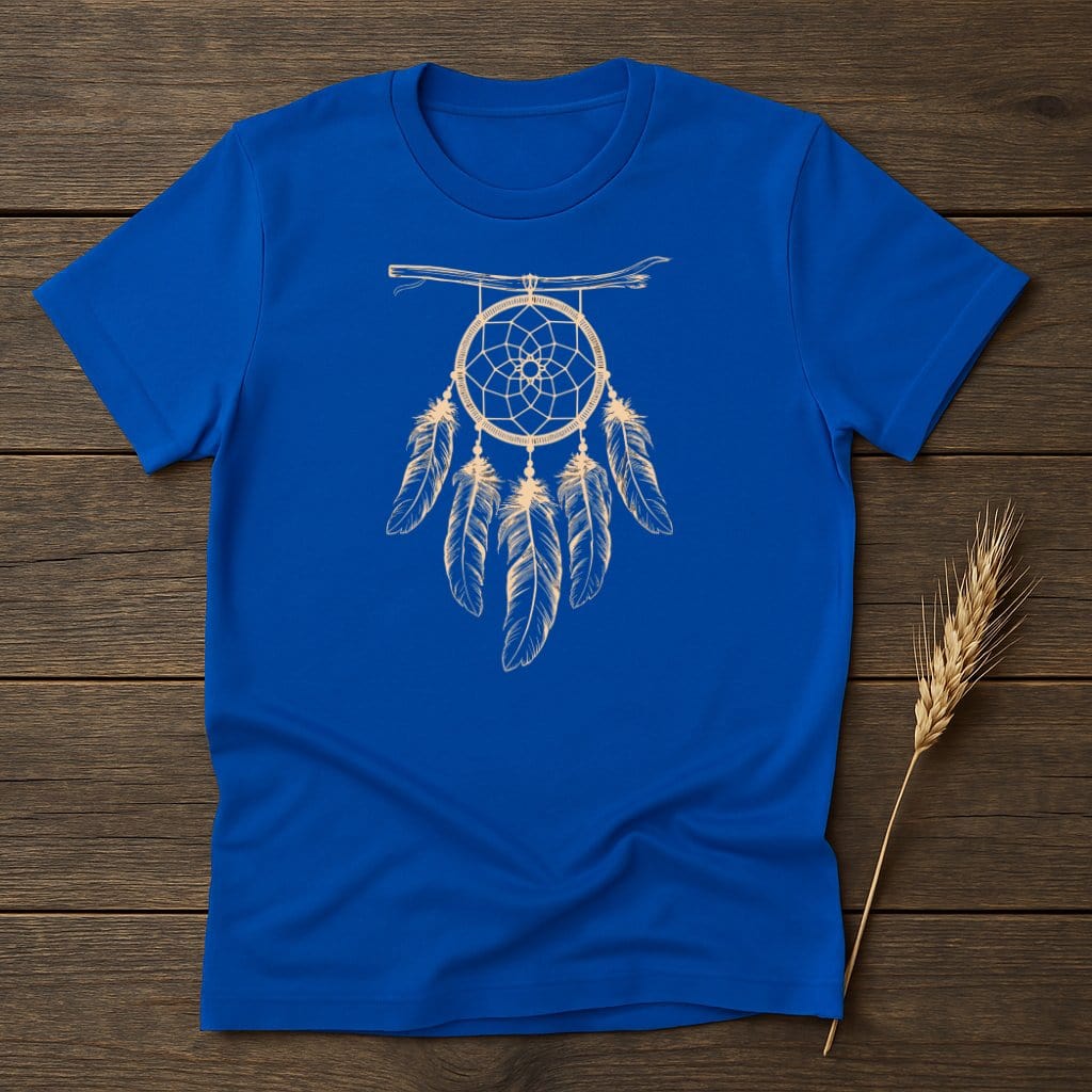 My Designs Physical Item S / Royal Dreamcatcher Design Feathers T-Shirts