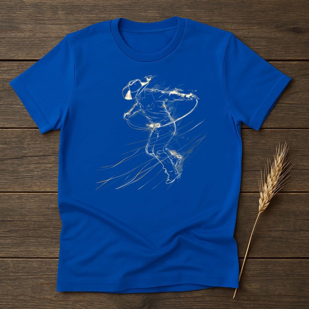 My Designs Physical Item S / Royal Western Cowboy Roping Design T-Shirts