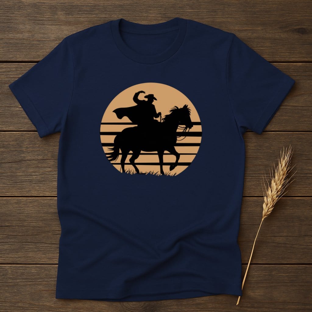 My Designs Silhouette Shirt Cowboy Silhouette Riding Horse Graphic T-Shirts
