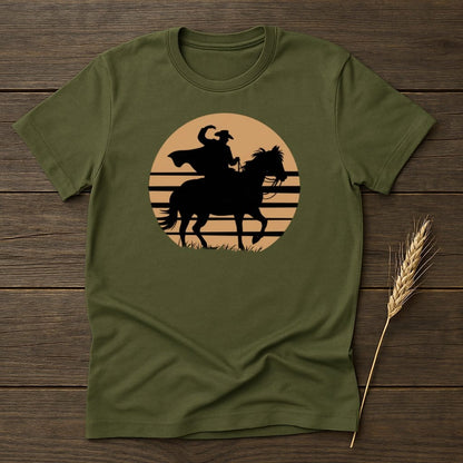 My Designs Silhouette Shirt Cowboy Silhouette Riding Horse Graphic T-Shirts