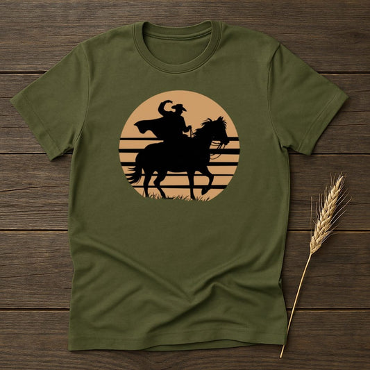 My Designs Silhouette Shirt Cowboy Silhouette Riding Horse Graphic T-Shirts