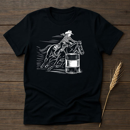 My Designs Silhouette Shirt S / Black Barrel Racing Equestrian Horse T-Shirts