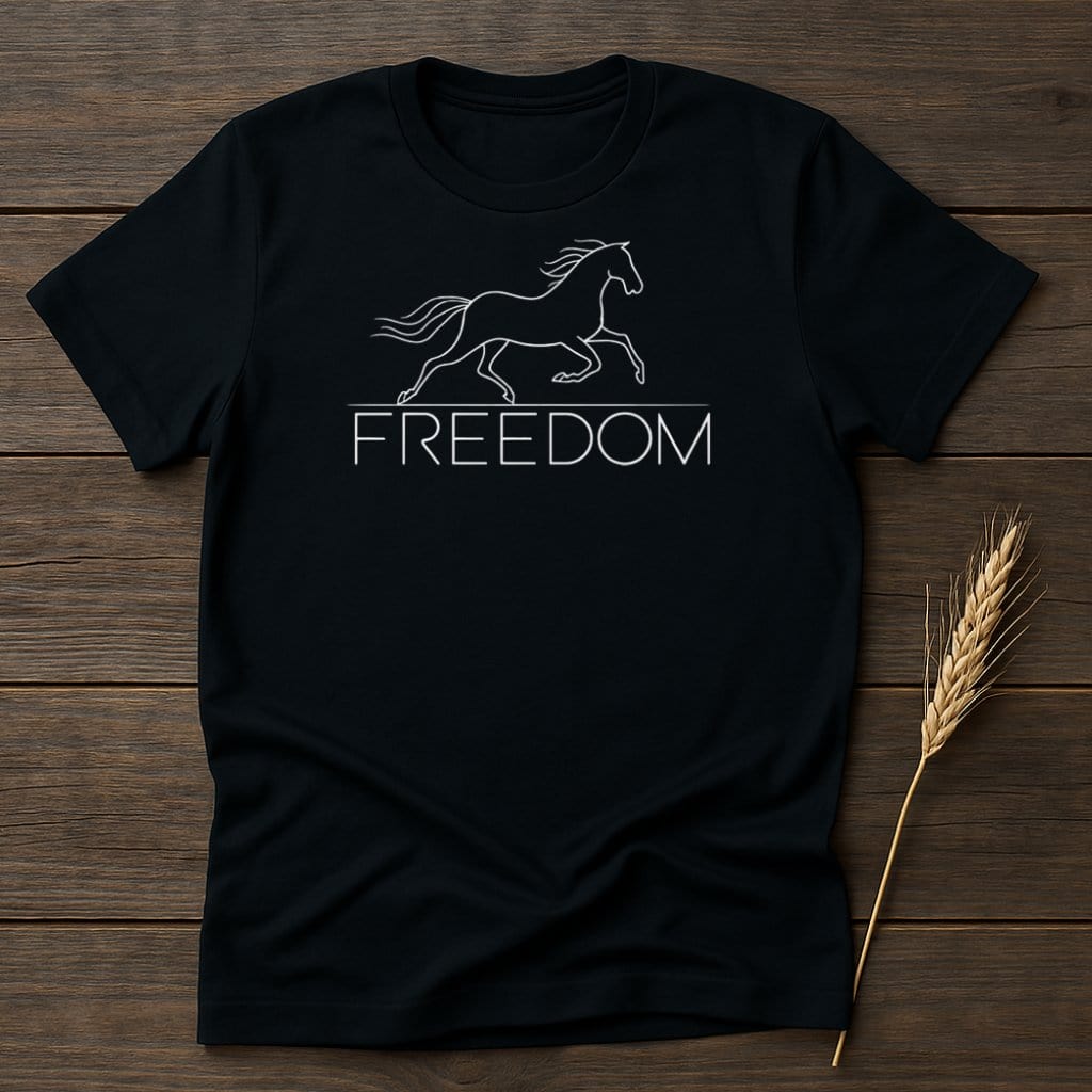 My Designs Silhouette Shirt S / Black Freedom Horse T-Shirts