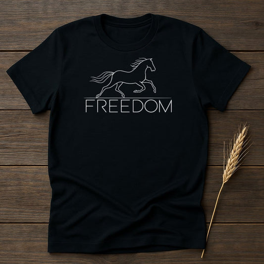 My Designs Silhouette Shirt S / Black Freedom Horse T-Shirts