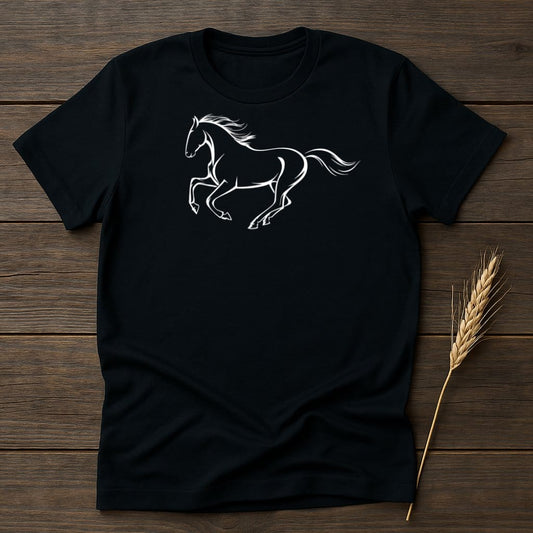 My Designs Silhouette Shirt S / Black Galloping Horse T-Shirts