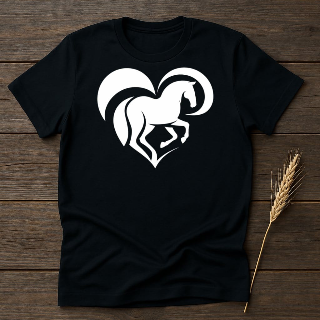 My Designs Silhouette Shirt S / Black Horse Heart T-Shirts