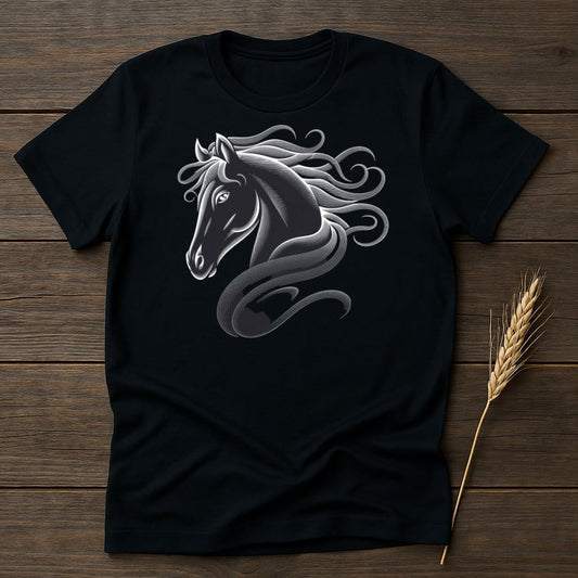 My Designs Silhouette Shirt S / Black Stylish Horse T-Shirts