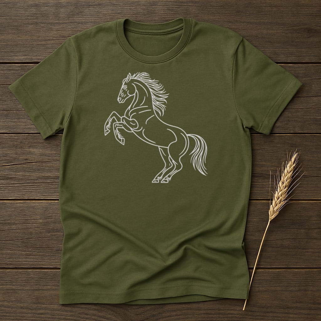 My Designs Silhouette Shirt S / Military Green Wild Horse T-Shirts