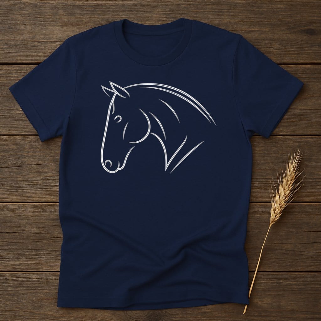 My Designs Silhouette Shirt S / Navy Horse Graphic T-Shirts