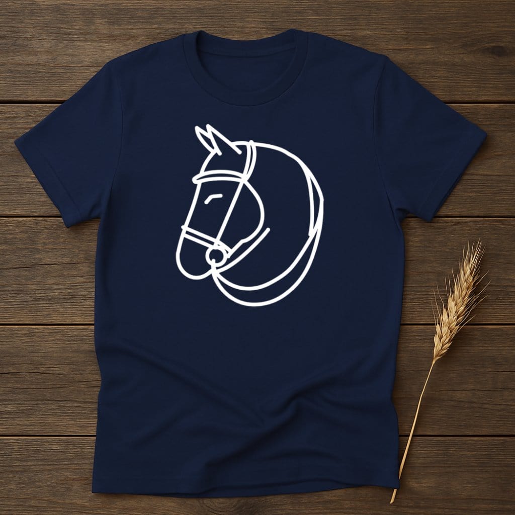 My Designs Silhouette Shirt S / Navy Horse Head T-Shirts
