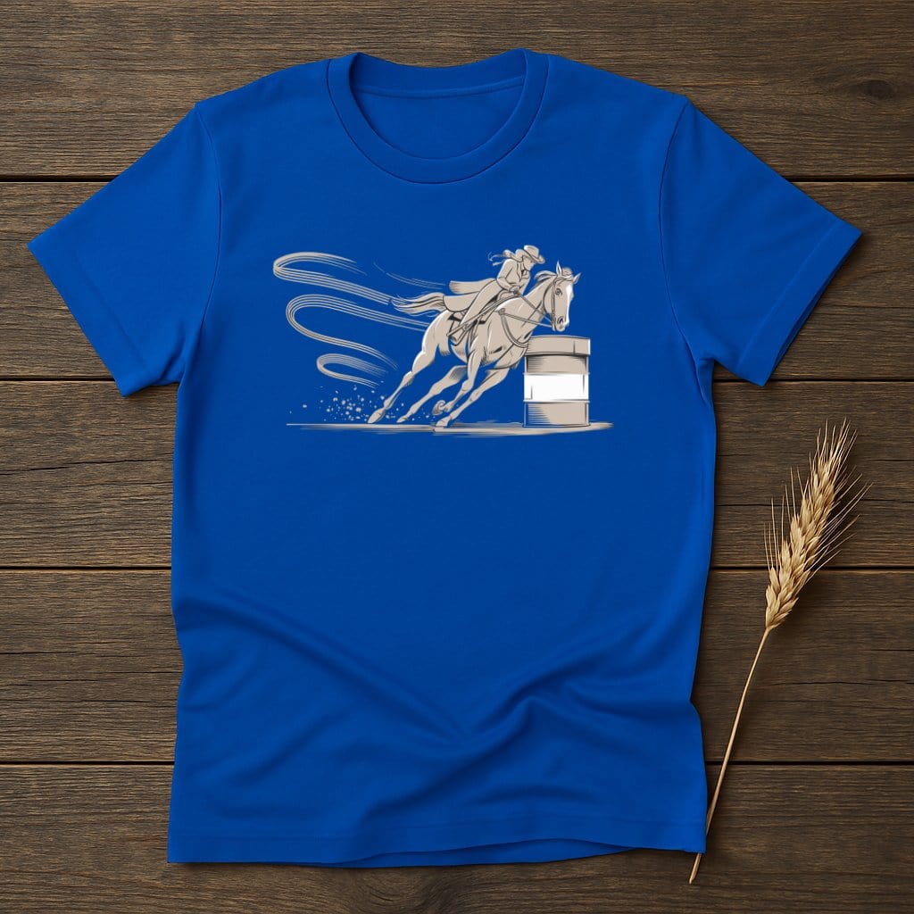 My Designs Silhouette Shirt S / Royal Barrel Racing Rodeo Graphic T-Shirts