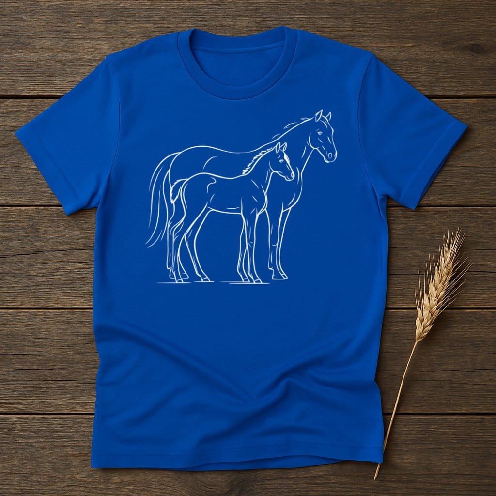My Designs Silhouette Shirt S / Royal Horse and Foal T-Shirts