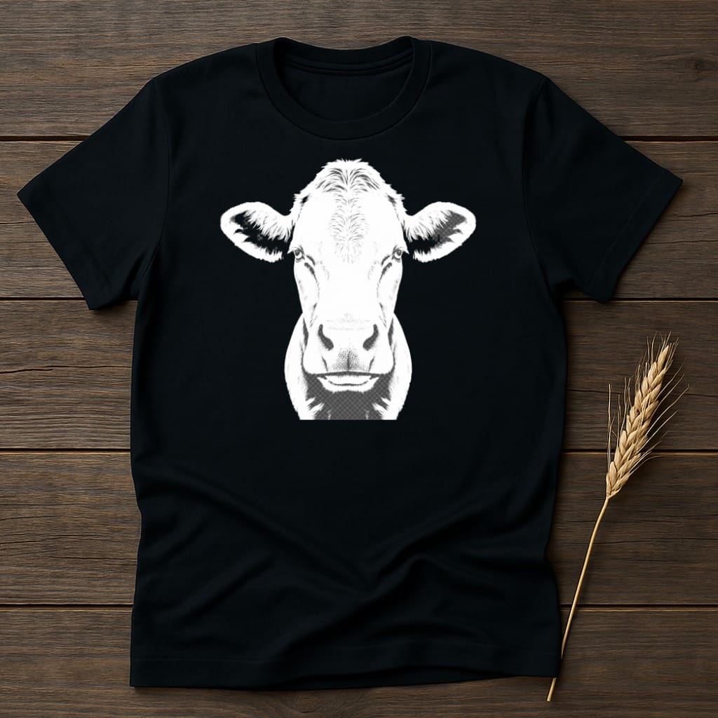 MyDesigns core_ad S / Black Farm Cow Silhouette T-Shirt