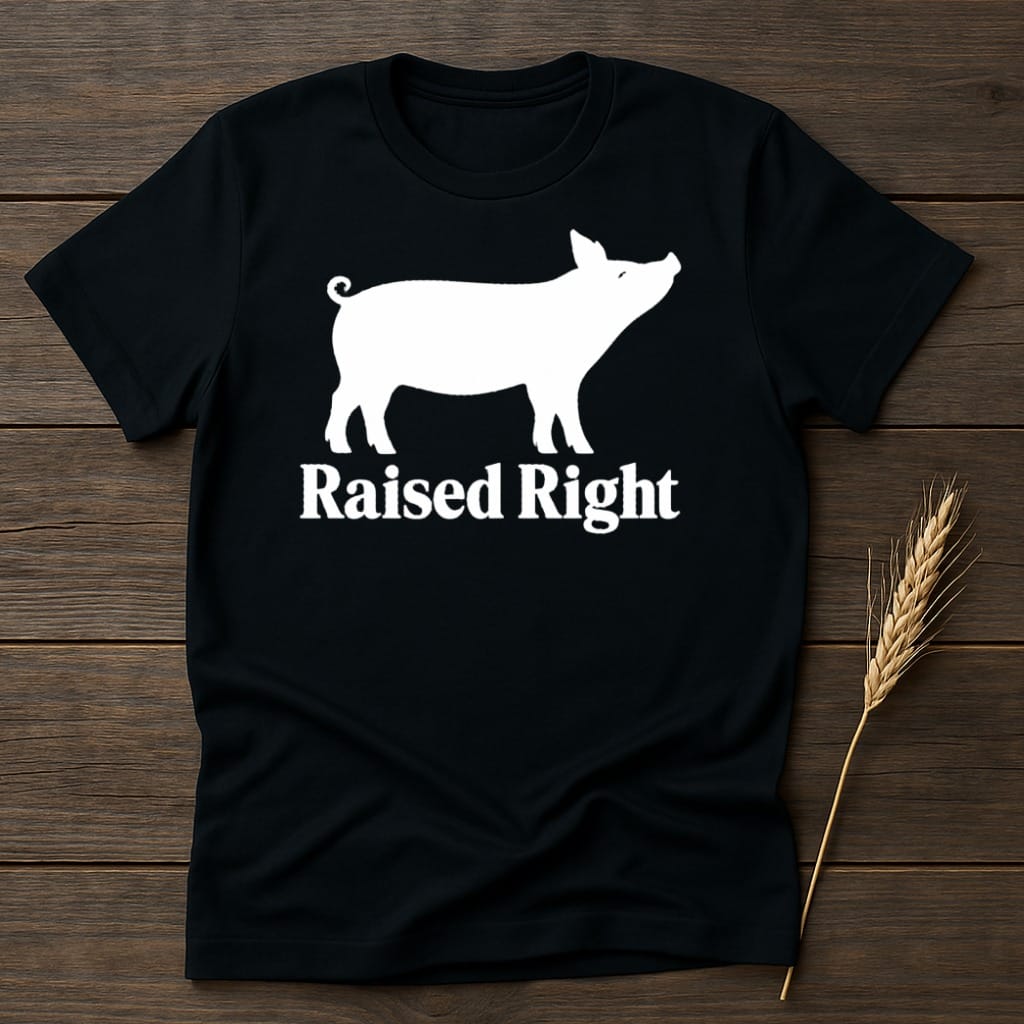 MyDesigns core_ad S / Black Raised Right Pig T-Shirt