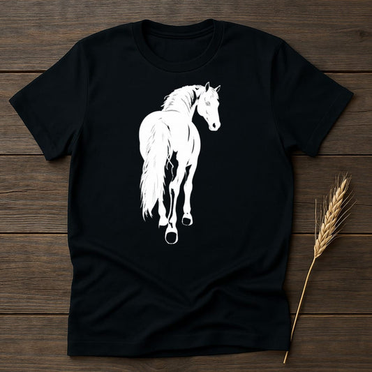 MyDesigns core_ad S / Black Walk Away Horse Silhouette T-Shirt