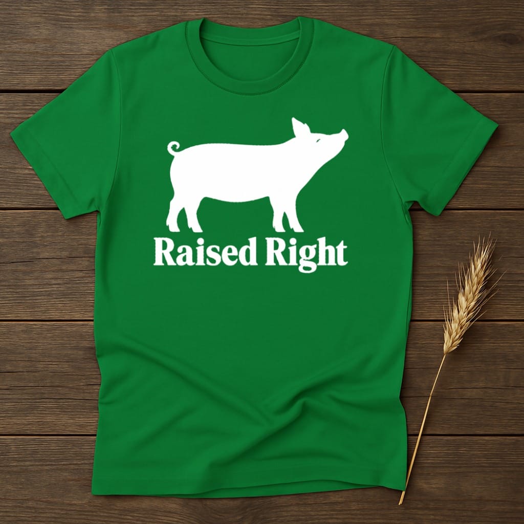 MyDesigns core_ad S / Irish Green Raised Right Pig T-Shirt