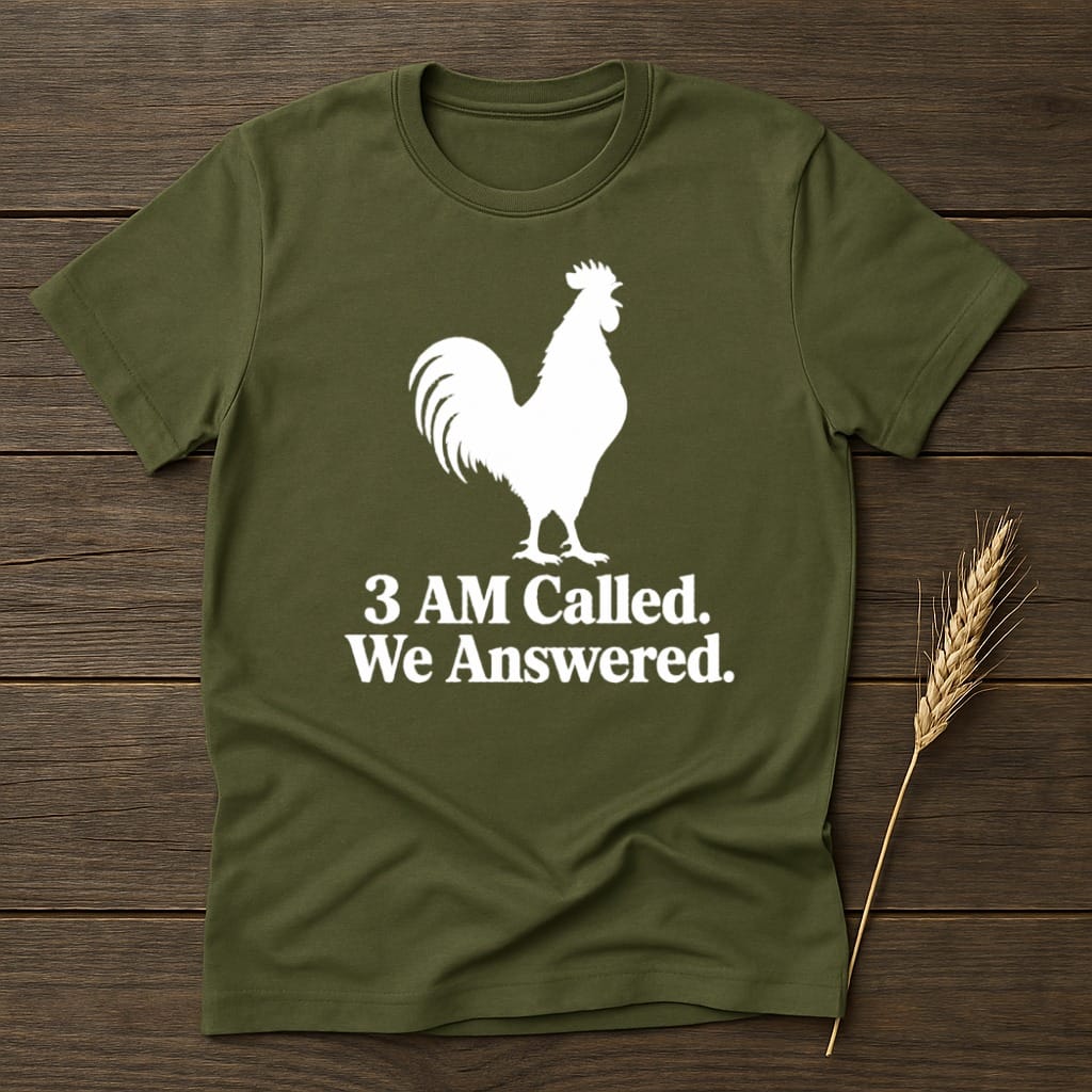 MyDesigns core_ad S / Military Green 3 AM Called Rooster T-Shirt