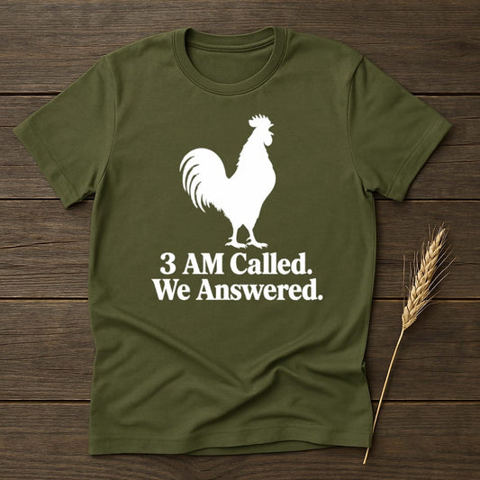 MyDesigns core_ad S / Military Green 3 AM Called Rooster T-Shirt