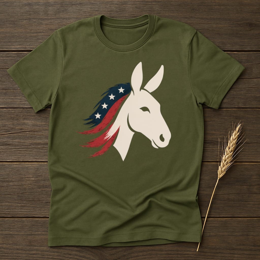MyDesigns core_ad S / Military Green Democratic Donkey Spirit T-Shirt