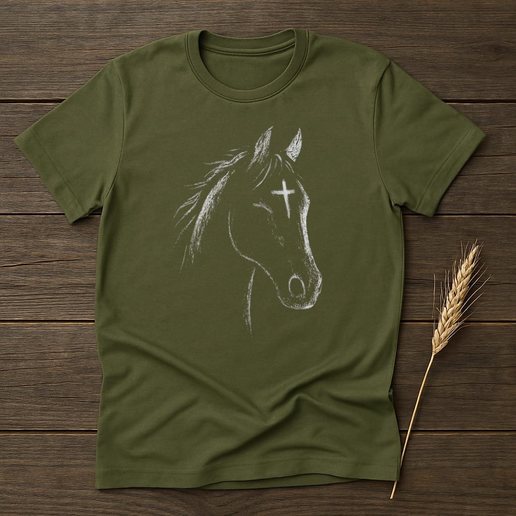 MyDesigns core_ad S / Military Green Mystic Horse Spirit T-Shirt