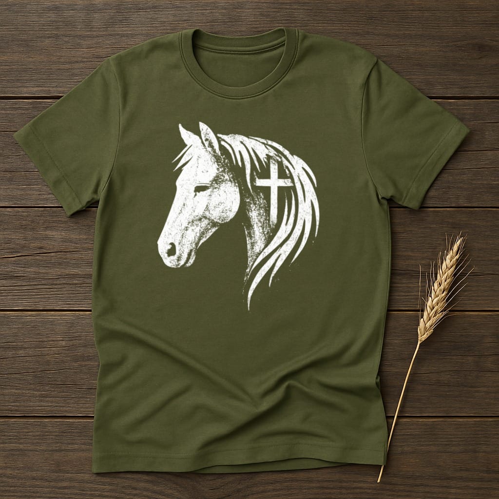 MyDesigns core_ad S / Military Green Sacred Horse T-Shirt