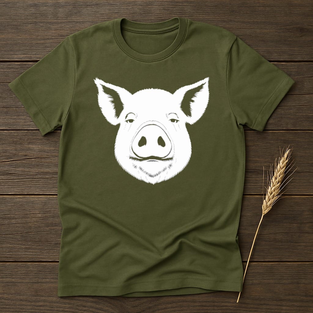 MyDesigns core_ad S / Military Green Serene Swine T-Shirt