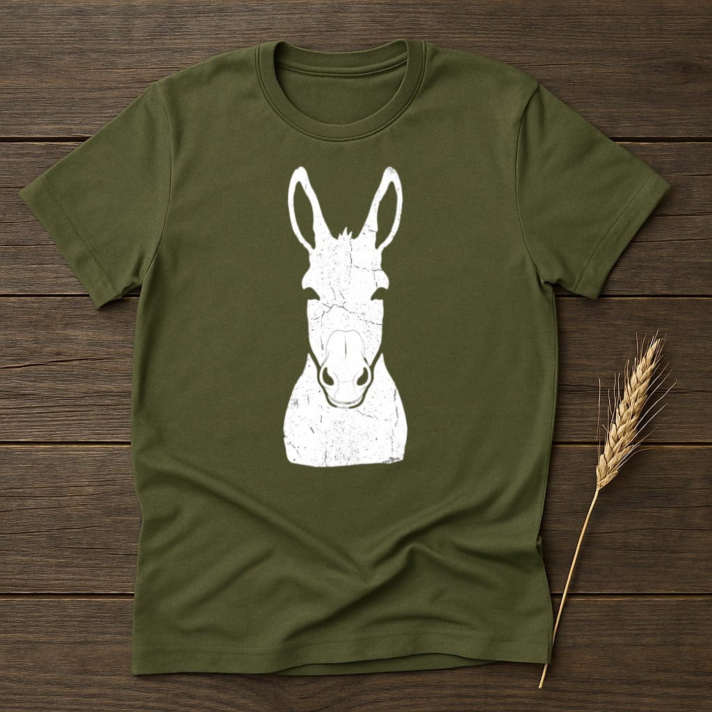MyDesigns core_ad S / Military Green Stubborn Spirit Distressed Donkey T-Shirt