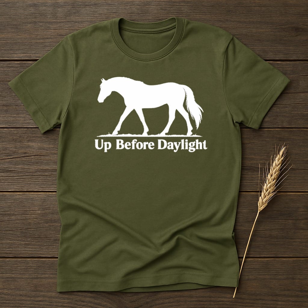 MyDesigns core_ad S / Military Green Up Before Daylight Horse T-Shirt