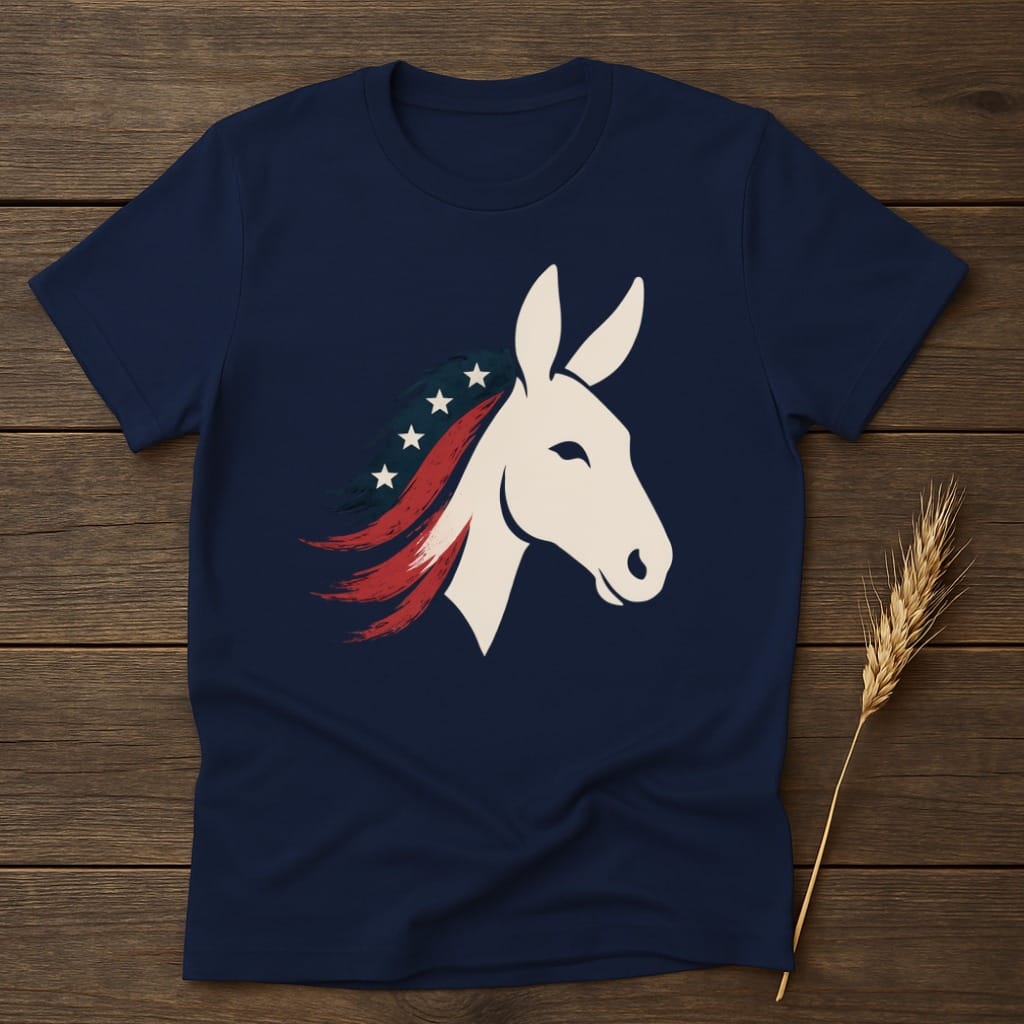 MyDesigns core_ad S / Navy Democratic Donkey Spirit T-Shirt