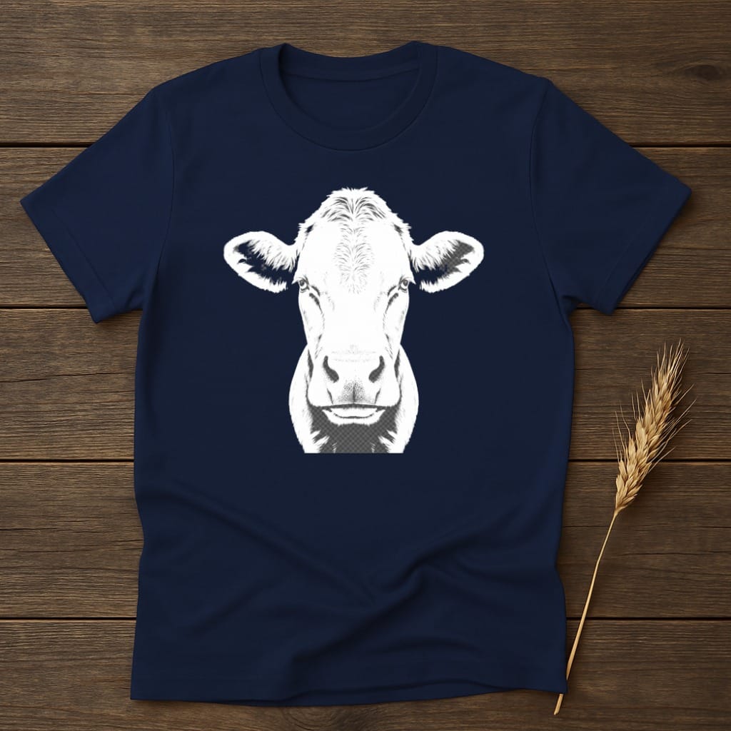 MyDesigns core_ad S / Navy Farm Cow Silhouette T-Shirt