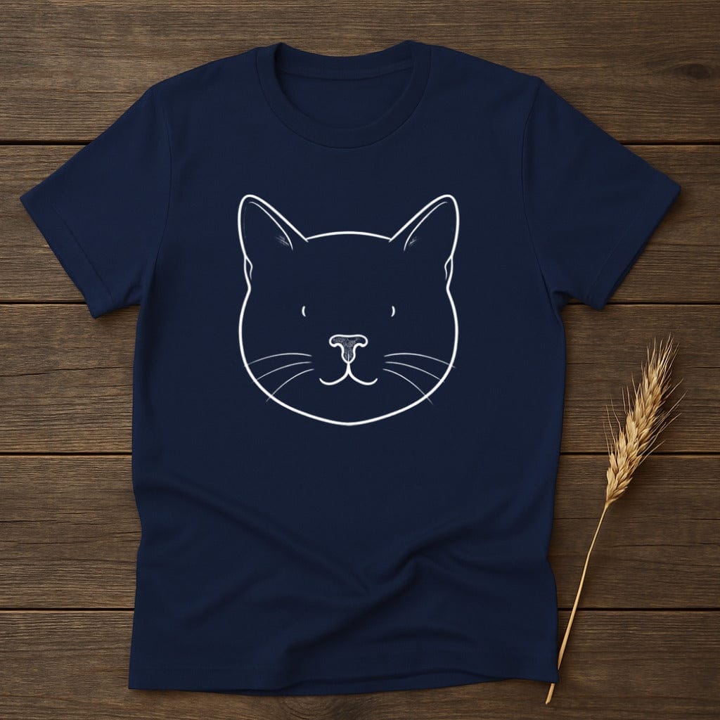 MyDesigns core_ad S / Navy Feline Silhouette T-Shirt