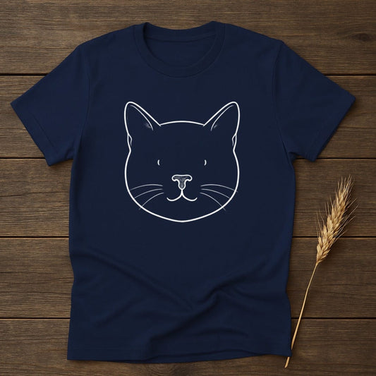 MyDesigns core_ad S / Navy Feline Silhouette T-Shirt