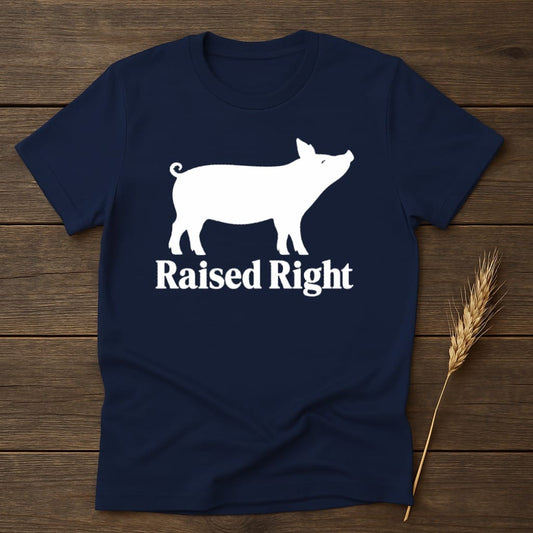 MyDesigns core_ad S / Navy Raised Right Pig T-Shirt