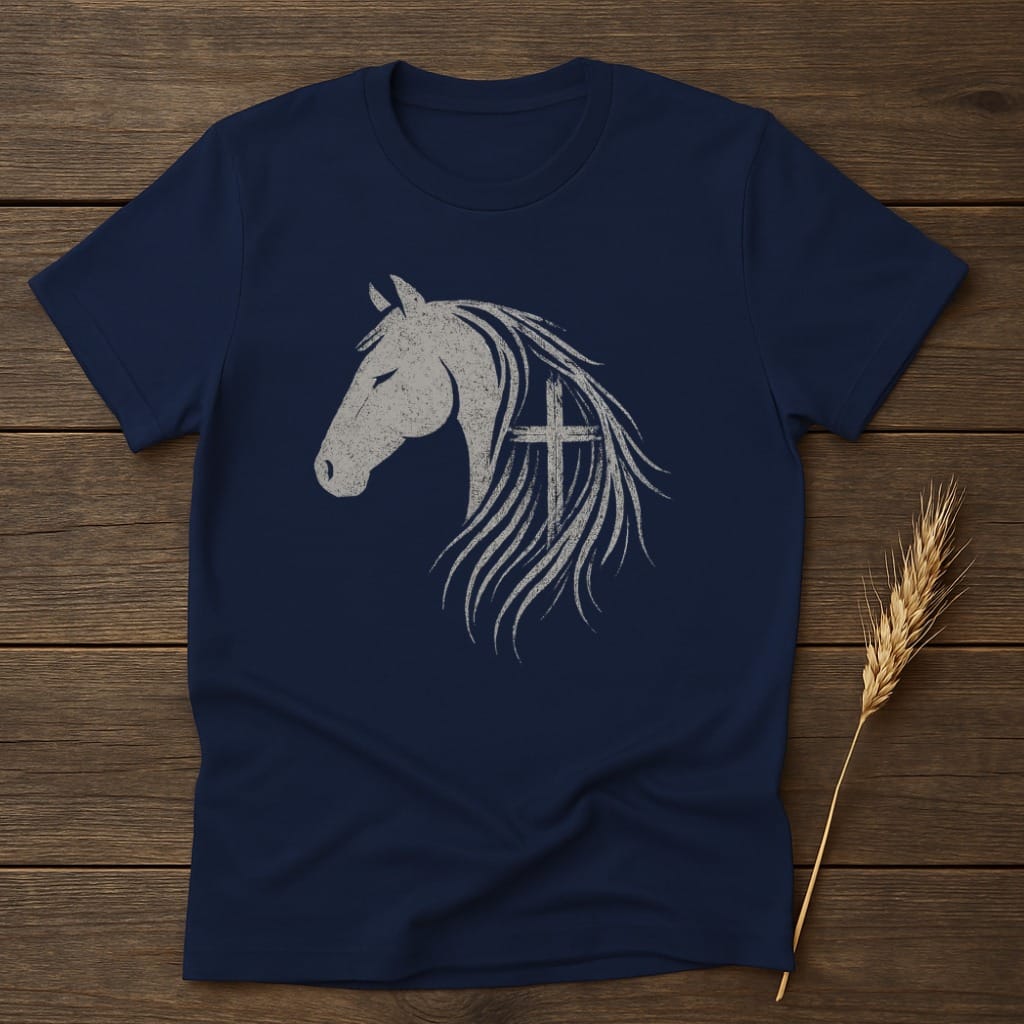 MyDesigns core_ad S / Navy Sacred Faith Steed T-Shirt