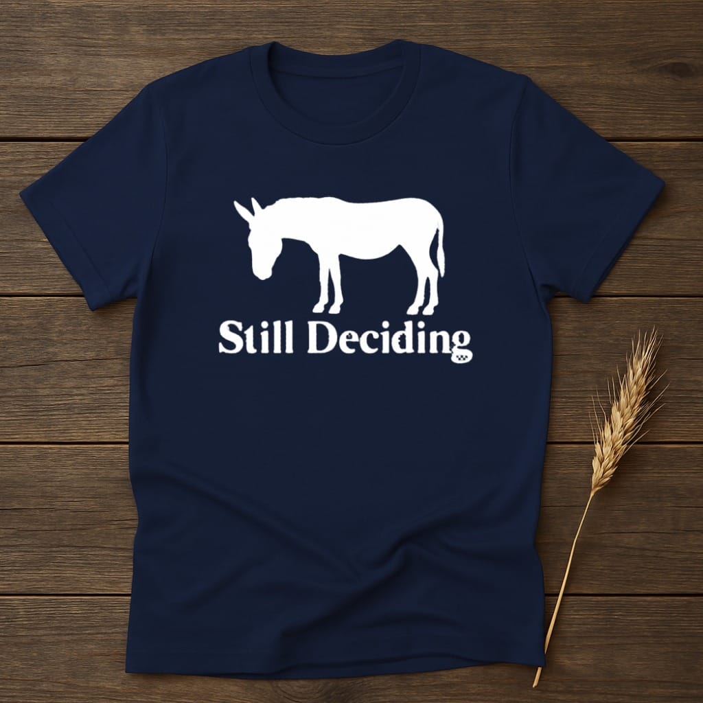 MyDesigns core_ad S / Navy Still Deciding Donkey T-Shirt