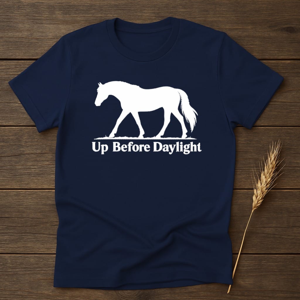 MyDesigns core_ad S / Navy Up Before Daylight Horse T-Shirt