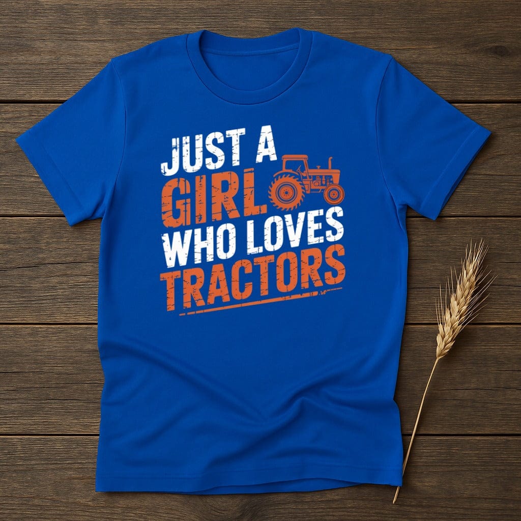 MyDesigns Physical Item Just A Girl Who Loves Tractors T-Shirt