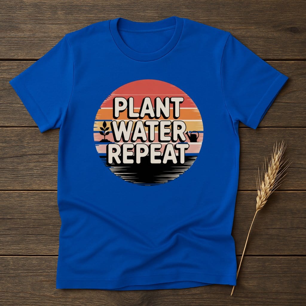 MyDesigns Physical Item Plant Water Repeat Retro T-Shirts