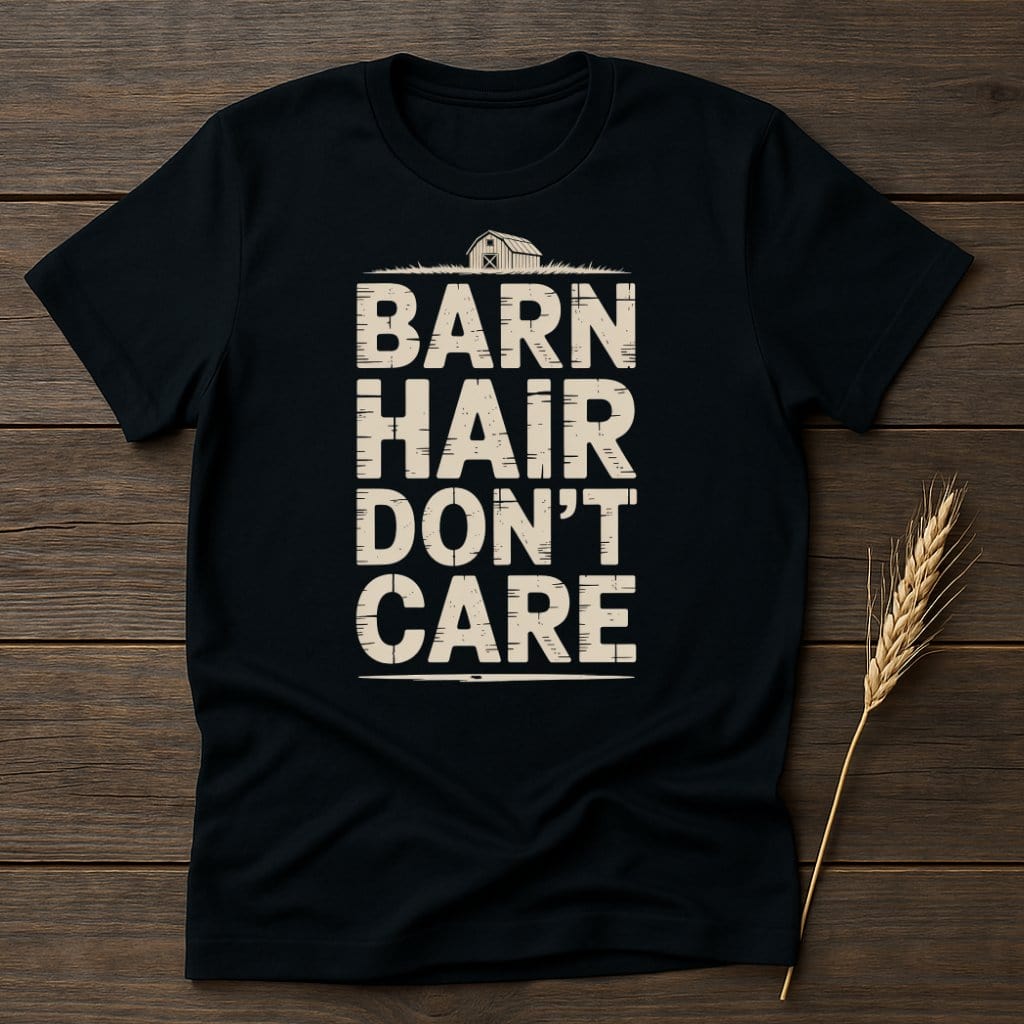 MyDesigns Physical Item S / Black Barn Hair Don't Care T-Shirt