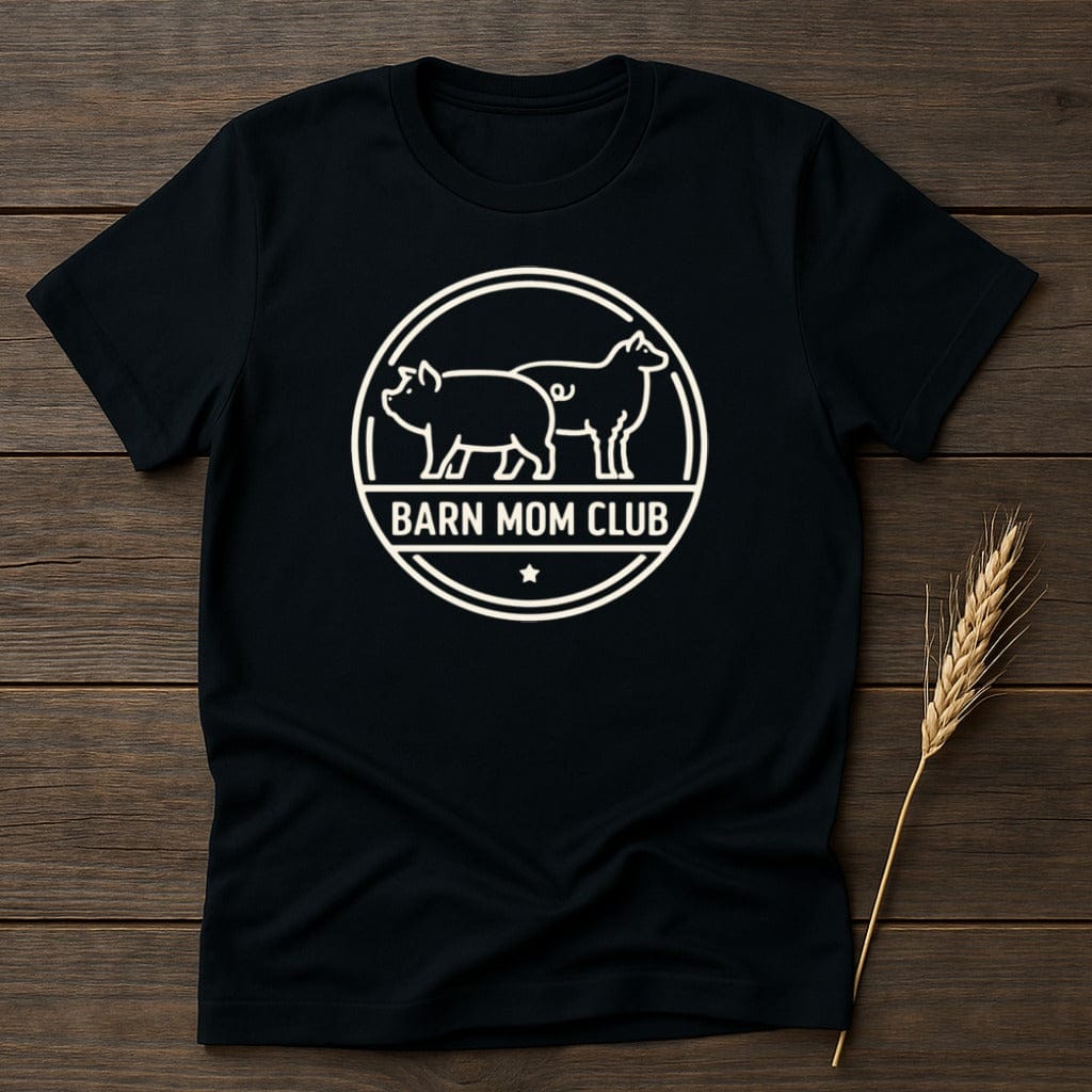 MyDesigns Physical Item S / Black Barn Mom Club T-Shirt