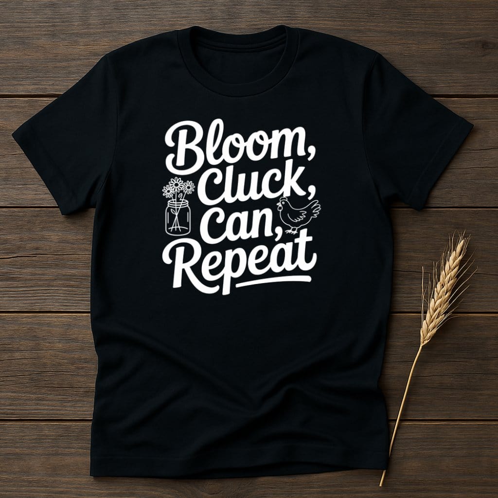 MyDesigns Physical Item S / Black Bloom Cluck Can Repeat T-Shirts