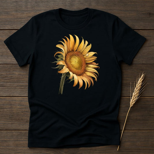 MyDesigns Physical Item S / Black Bright Sunflower T-Shirt