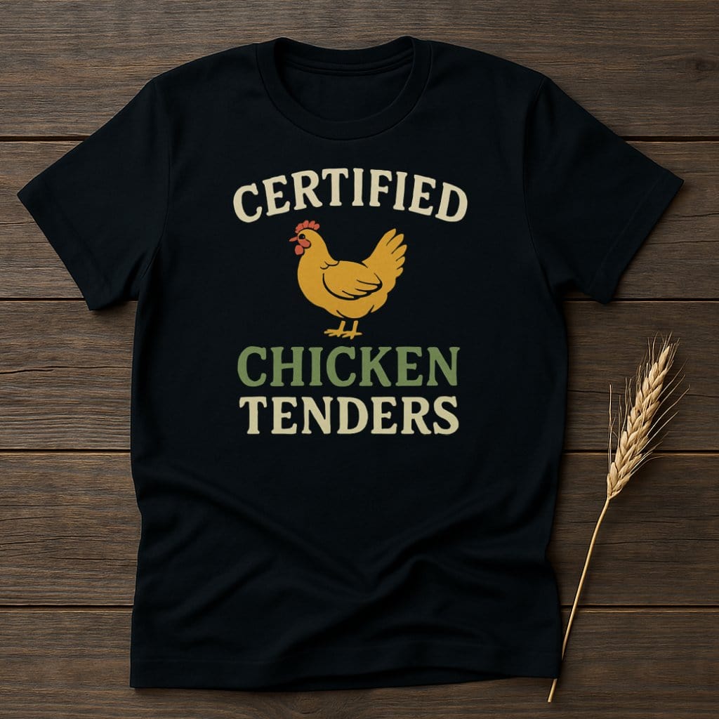 MyDesigns Physical Item S / Black Certified Chicken Tenders T-Shirt