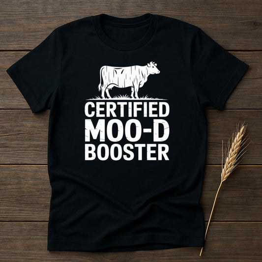 MyDesigns Physical Item S / Black Certified Moo-D Booster T-Shirt