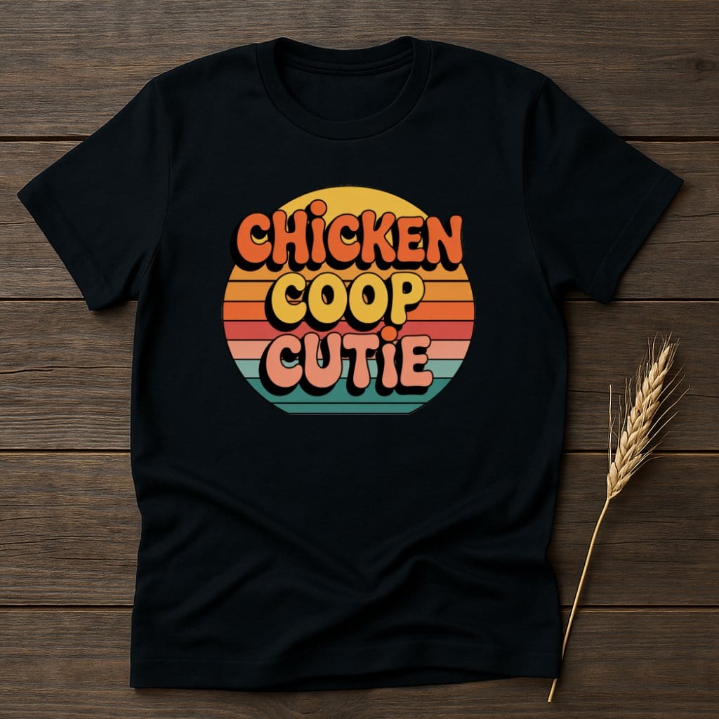 MyDesigns Physical Item S / Black Chicken Coop Cutie Retro T-Shirts