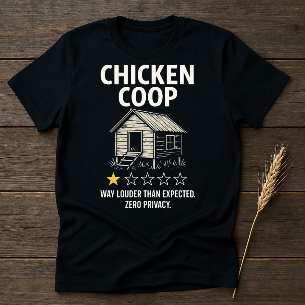 MyDesigns Physical Item S / Black Chicken Coop Review T-Shirt