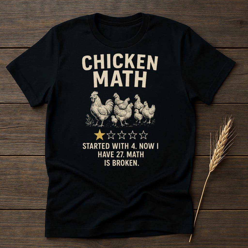 MyDesigns Physical Item S / Black Chicken Math Review T-Shirt