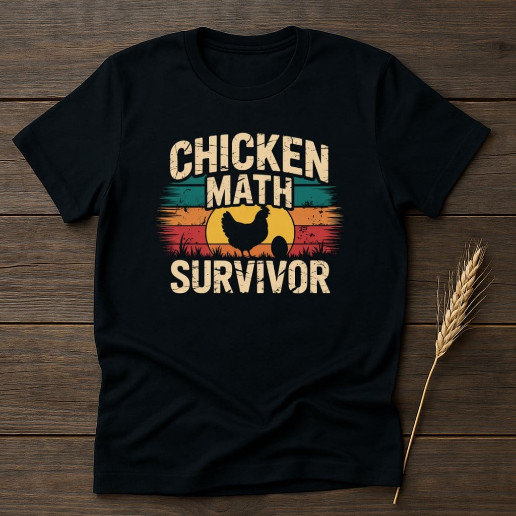 MyDesigns Physical Item S / Black Chicken Math Survivor Retro T-Shirts
