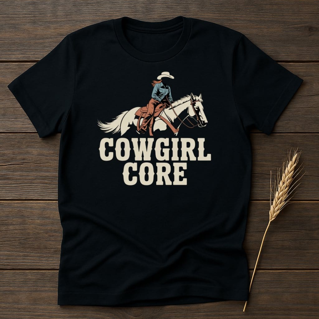 MyDesigns Physical Item S / Black Cowgirl Core T-Shirts